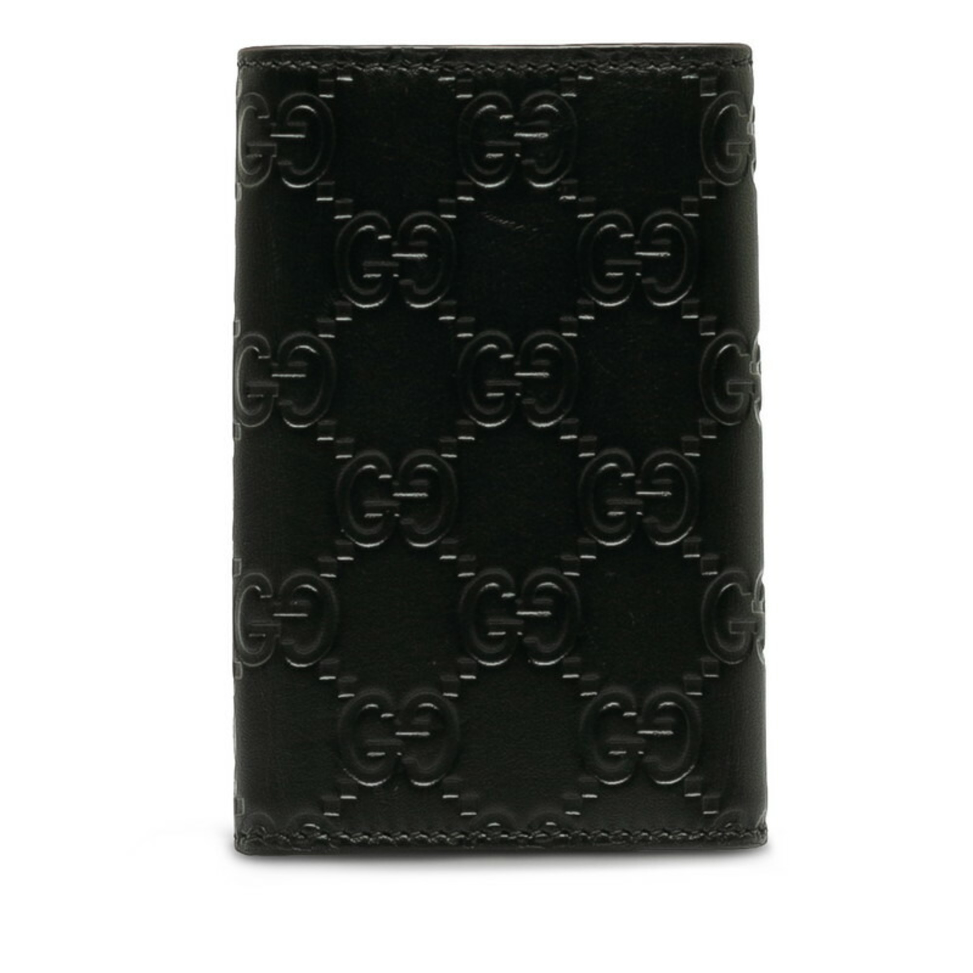 Gucci Guccisima Interlocking G Key Case 6 Rows 473924 Black Leather Men's GUCCI