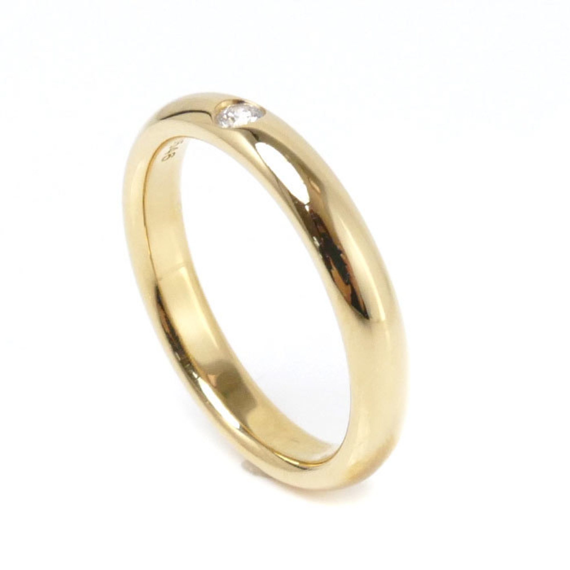 HARRY WINSTON K18YG Yellow Gold Round Marriage Ring WBDYRDBZ3MM Diamond 9. 3.8g Ladies