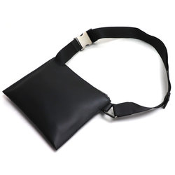 FENDI Zucca embossed leather shoulder bag black 7V37 men's women's