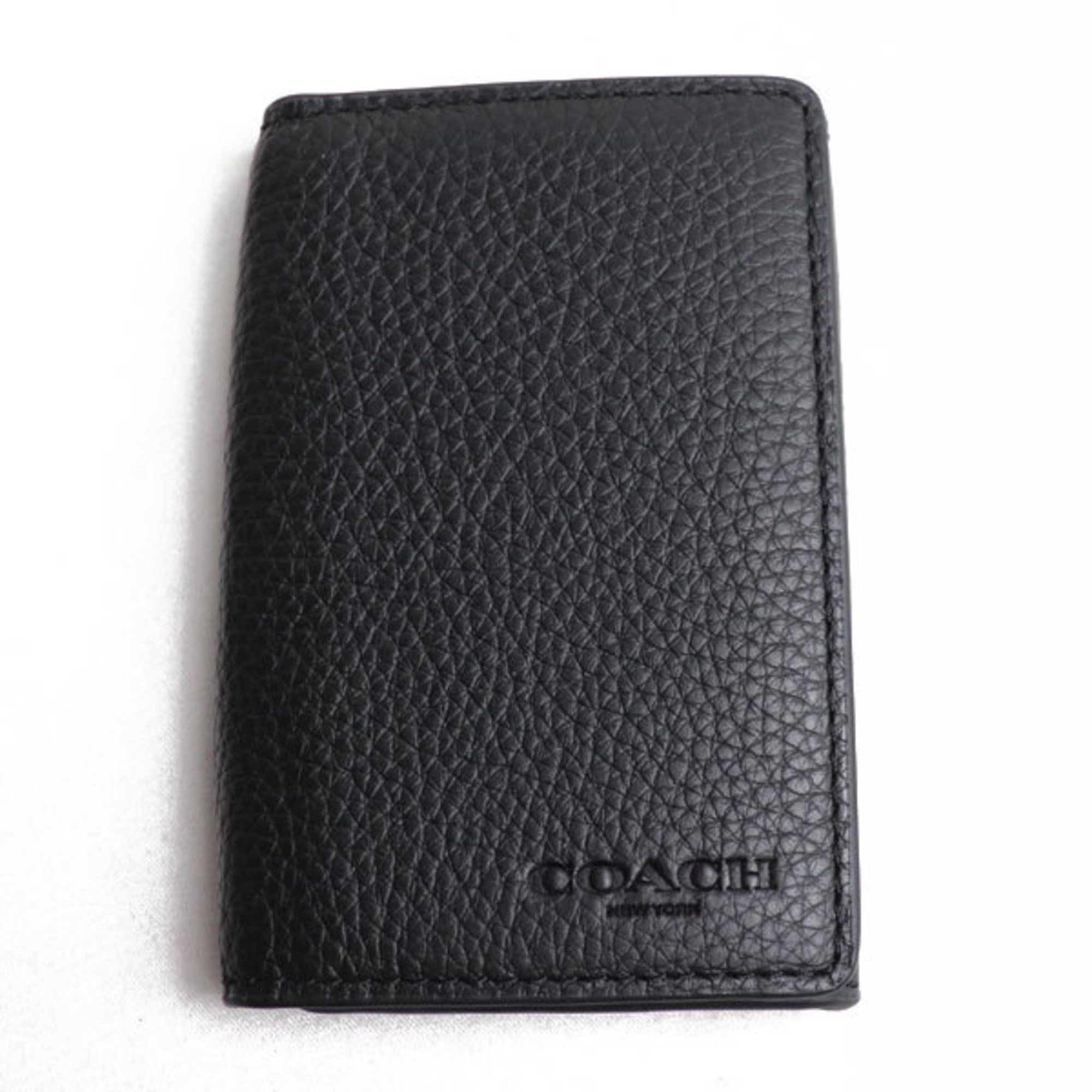 COACH Business Card Holder/Card Case Black 91308 QB BK Outlet Men's