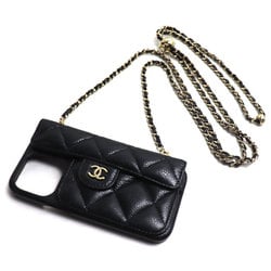 CHANEL Timeless Classic Line (IPHONE 14 PRO) iPhone Case Black AP3553 Women's