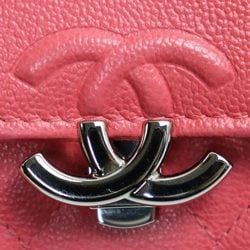 CHANEL Matelasse Small Flap Wallet Trifold Pink Ladies