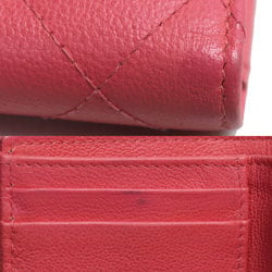 CHANEL Matelasse Small Flap Wallet Trifold Pink Ladies