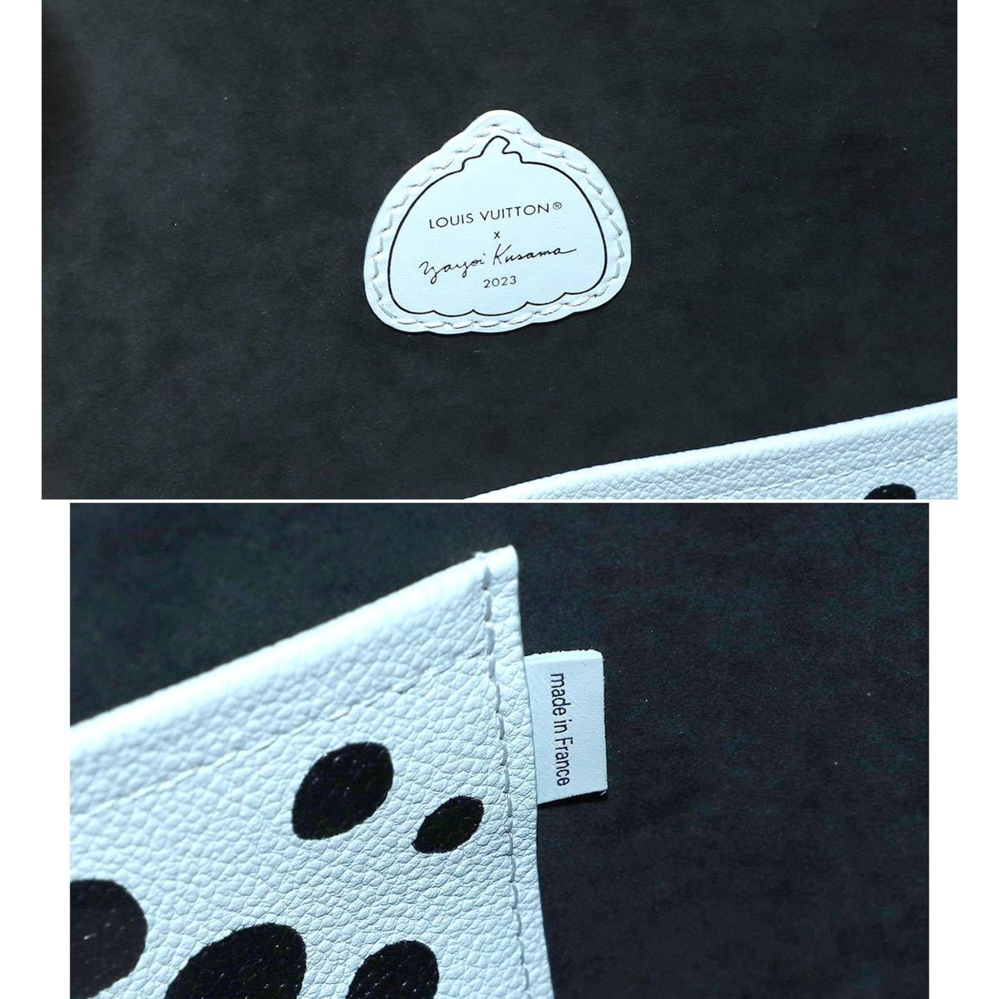 LOUIS VUITTON Monogram Empreinte Infinity Dot LVxYK Marshmallow Hand Bag Leather Noir White M46391 RFID