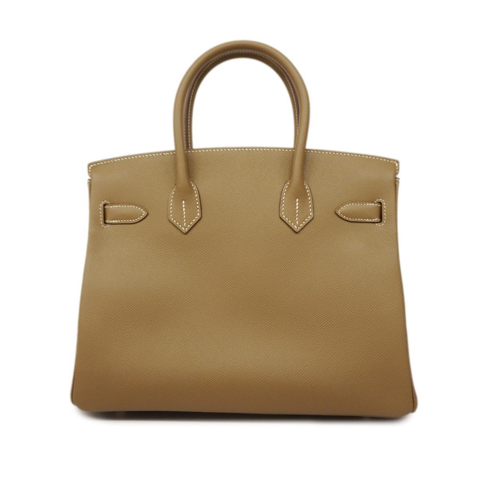 Hermes Handbag Birkin 30 Z Engraved Vaux Epson Etoup Ladies