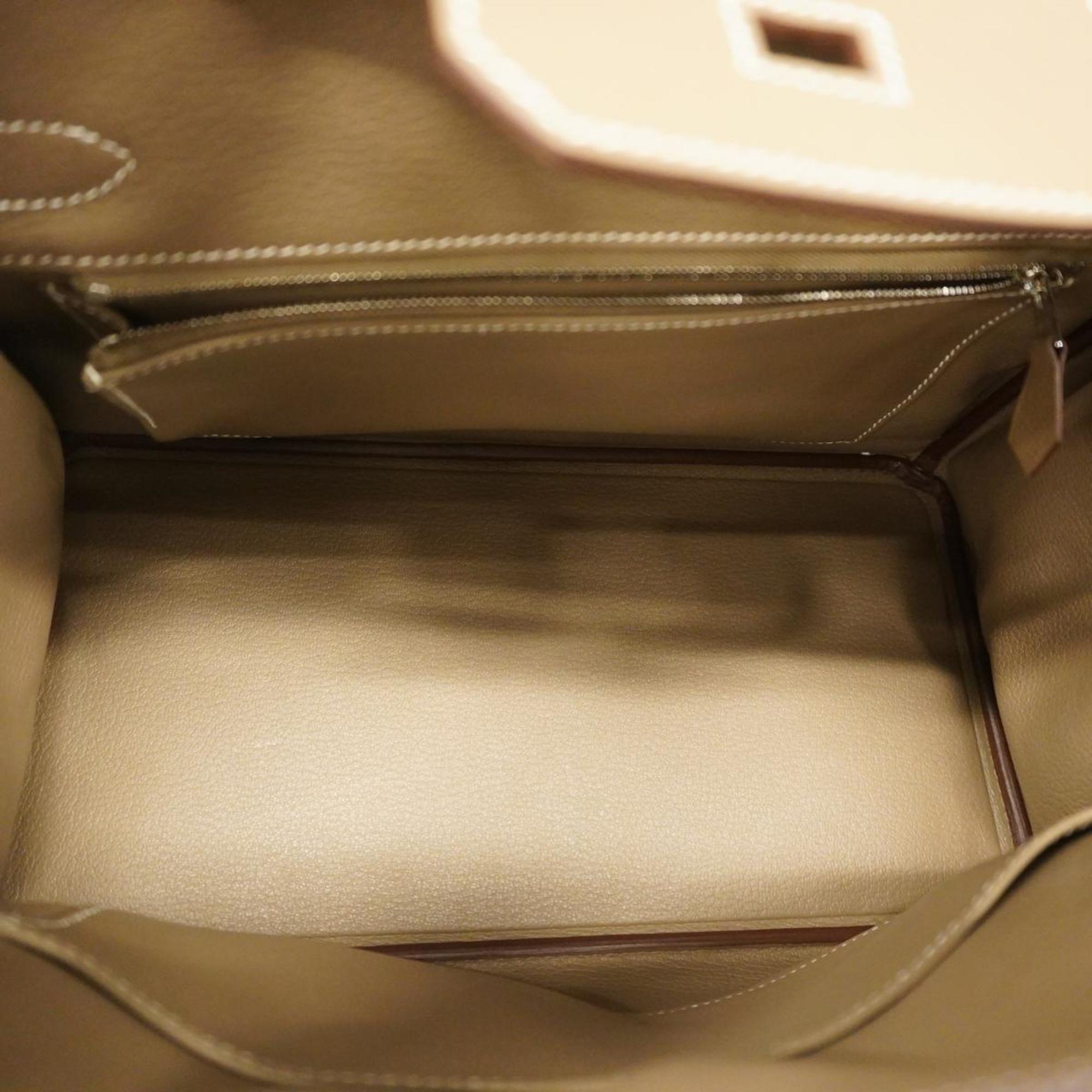 Hermes Handbag Birkin 30 Z Engraved Vaux Epson Etoup Ladies