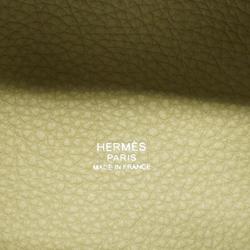 Hermes Handbag Picotan Lock PM B Engraved Taurillon Clemence Sage Ladies