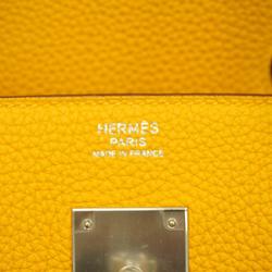 Hermes Handbag Birkin 30 C Engraved Togo Jaune Ambre Ladies