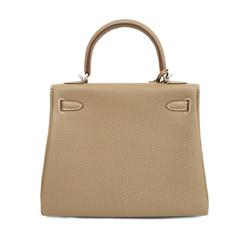 Hermes Handbag Kelly 25 B Engraved Togo Etoupe Ladies