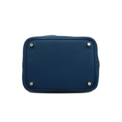 Hermes Handbag Picotan Lock PM Z Engraved Taurillon Maurice Deep Blue Ladies