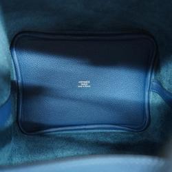 Hermes Handbag Picotan Lock PM Z Engraved Taurillon Maurice Deep Blue Ladies