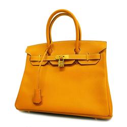 Hermes Handbag Birkin 30 □C engraved Ardennes Natural Ladies