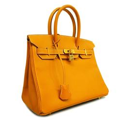 Hermes Handbag Birkin 30 □C engraved Ardennes Natural Ladies