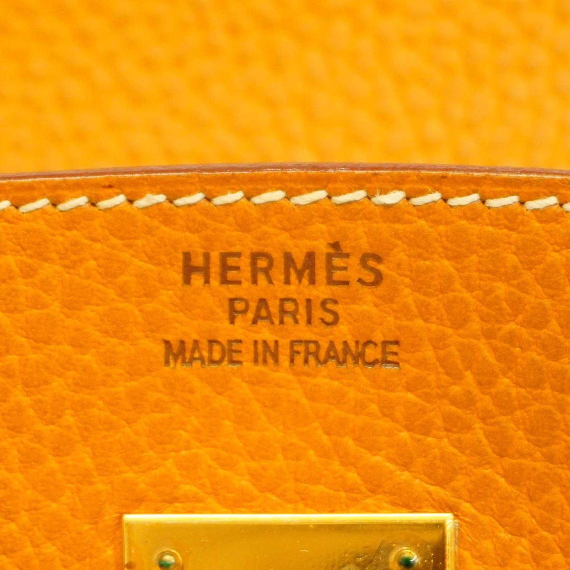 Hermes Handbag Birkin 30 □C engraved Ardennes Natural Ladies