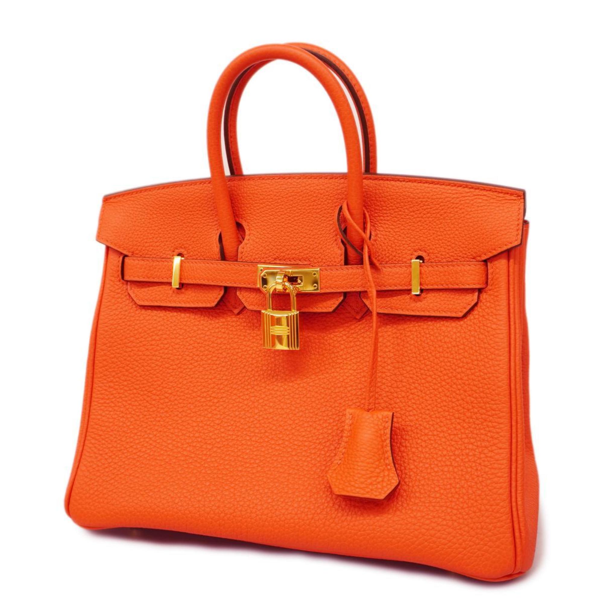 Hermes Handbag Birkin 25 Z Engraved Togo Rouge Tomato Ladies