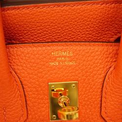 Hermes Handbag Birkin 25 Z Engraved Togo Rouge Tomato Ladies