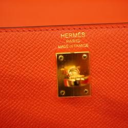 Hermes Handbag Kelly 25 X Vaux Epson Rouge Tomato Ladies