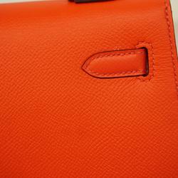 Hermes Handbag Kelly 25 X Vaux Epson Rouge Tomato Ladies