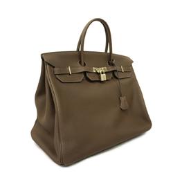 Hermes Handbag Birkin 40 Y Engraved Togo Chocolat Ladies