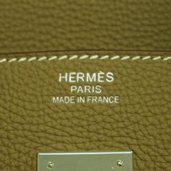 Hermes Handbag Birkin 35 Y Engraved Togo Etoupe Ladies