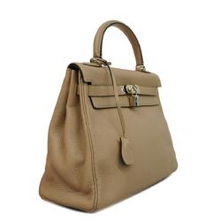 Hermes Handbag Kelly 32 □G Stamp Togo Beige Ladies