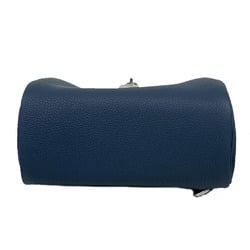 Hermes Body Bag Kelly Akkad PM W Engraved Togo Blue De Plus Ladies