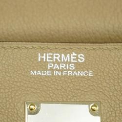 Hermes Handbag Kelly 50 Z Engraved Taurillon Novillo Etoupe Ladies