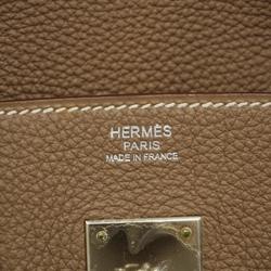 Hermes Handbag Birkin 30 □N Engraved Togo Etoupe Ladies