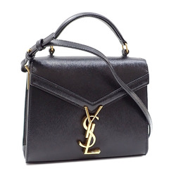 Saint Laurent Handbag Cassandra Medium Bag Women's Black Leather 578000 YSL A210510