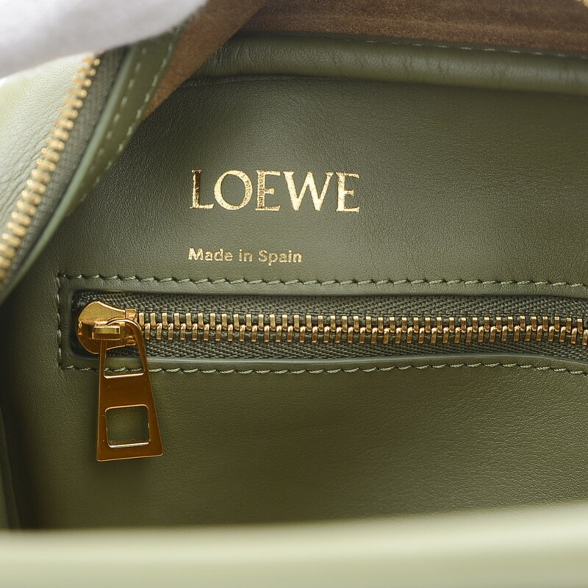 Loewe Amazona 19 2Way Bag Anagram Jacquard Moss Green Beige