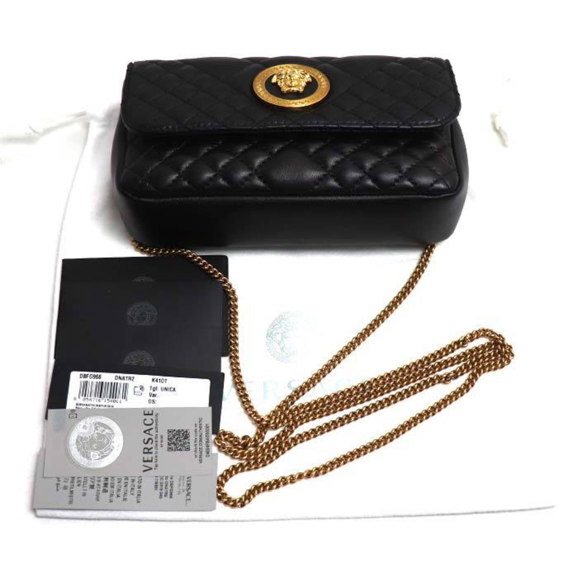 VERSACE Medusa Icon Chain Bag Shoulder Black DBFG966 Women's