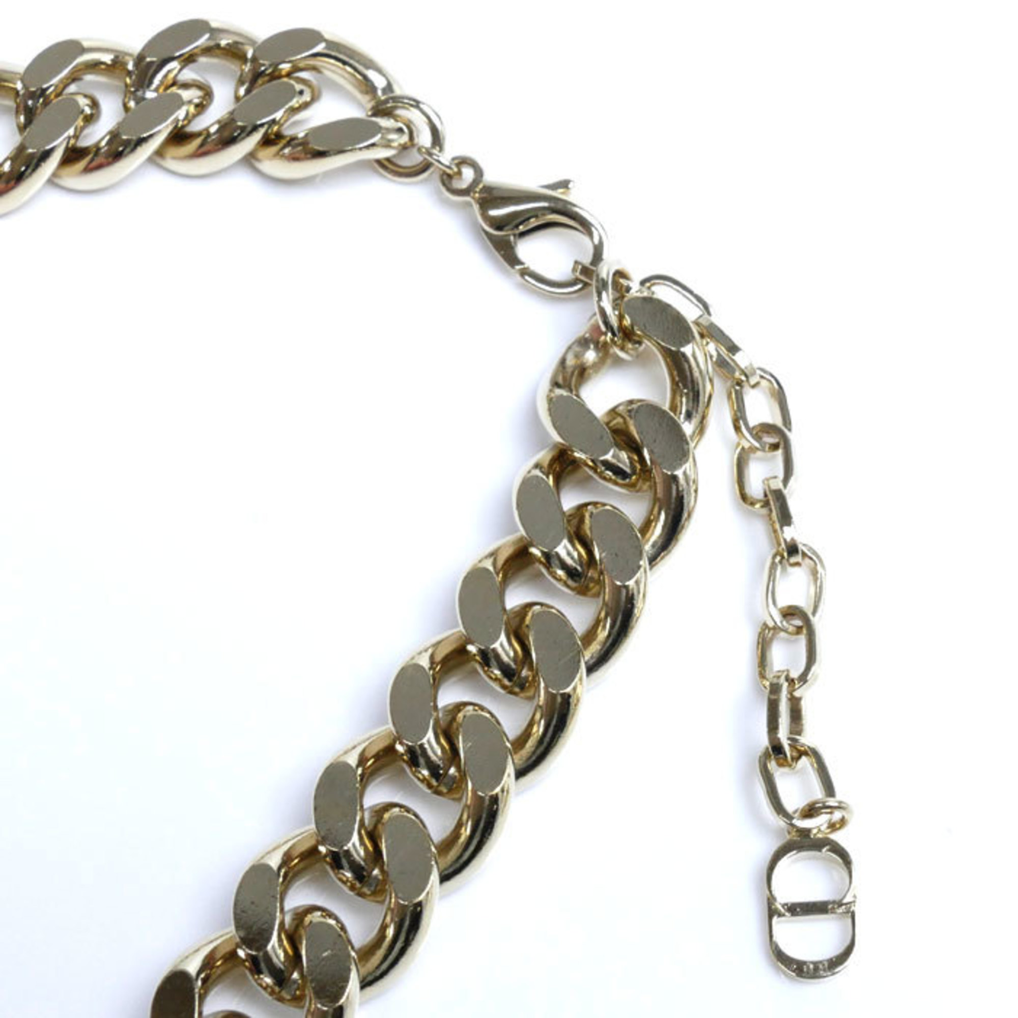 Christian Dior Brass COUTURE Chain Link Necklace N2064HOMMT D012 165.0g 40~47cm Men's