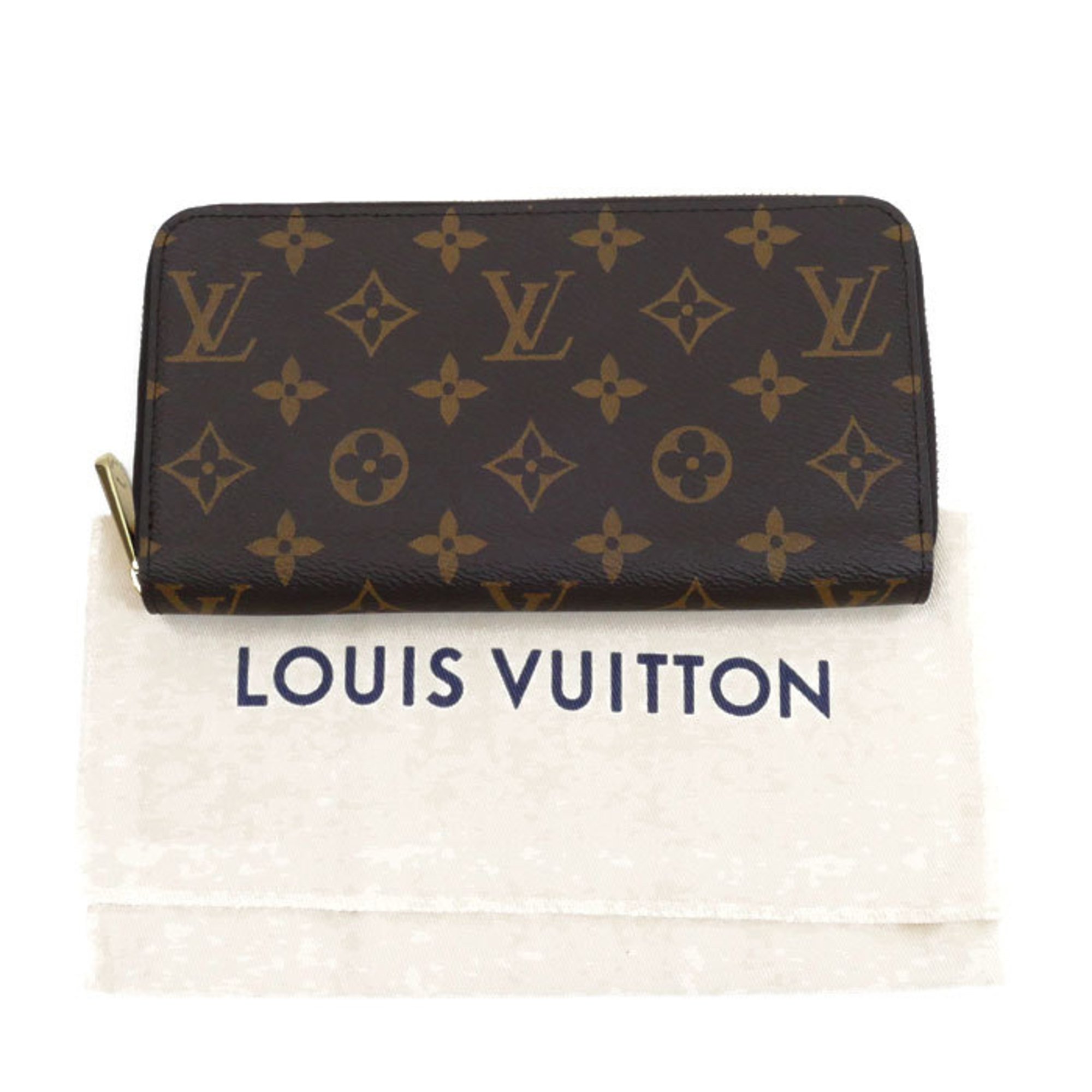 LOUIS VUITTON Zippy Wallet Long Round Monogram M42616 Women's