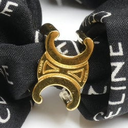 CELINE Rayule Scrunchie Gold Finish Brass & Silk Black 46Y352SIB.35OB Women's