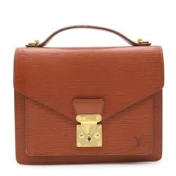 LOUIS VUITTON Louis Vuitton Epi Monceau Handbag Second Bag Kenya Brown No Sticky Shoulder Key Missing M52123