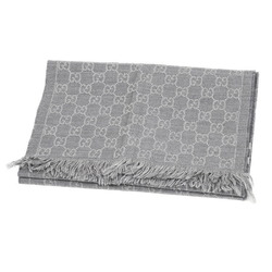 Gucci GG pattern stole scarf gray 100% wool