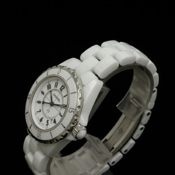 CHANEL J12 White Ceramic 33mm Date Ladies Quartz Watch H0968