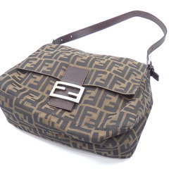 Fendi Shoulder Bag Mamma Bucket Zucca Women's Brown Canvas Leather 2258 26325 008 A2229882