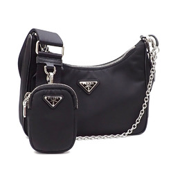 Prada Shoulder Bag Re-Edition 2005 Re-Nylon Women's Black Nylon Saffiano Leather 1BH204_R064_F0002_V_V9L Chain A6046269