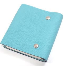 Hermes Ulysse Notebook Cover Blue Sunseal Taurillon Clemence T Stamp Made Around 2015 HERMES Women's Men's 325175A A6046790
