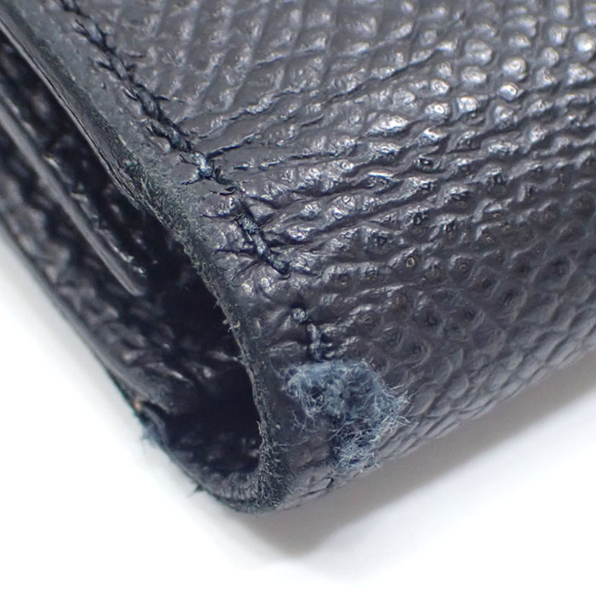 Hermes Bear Souffle Bifold Long Wallet Women's Black Vaux Epson D Stamp Made Around 2019 HERMES Leather 042023