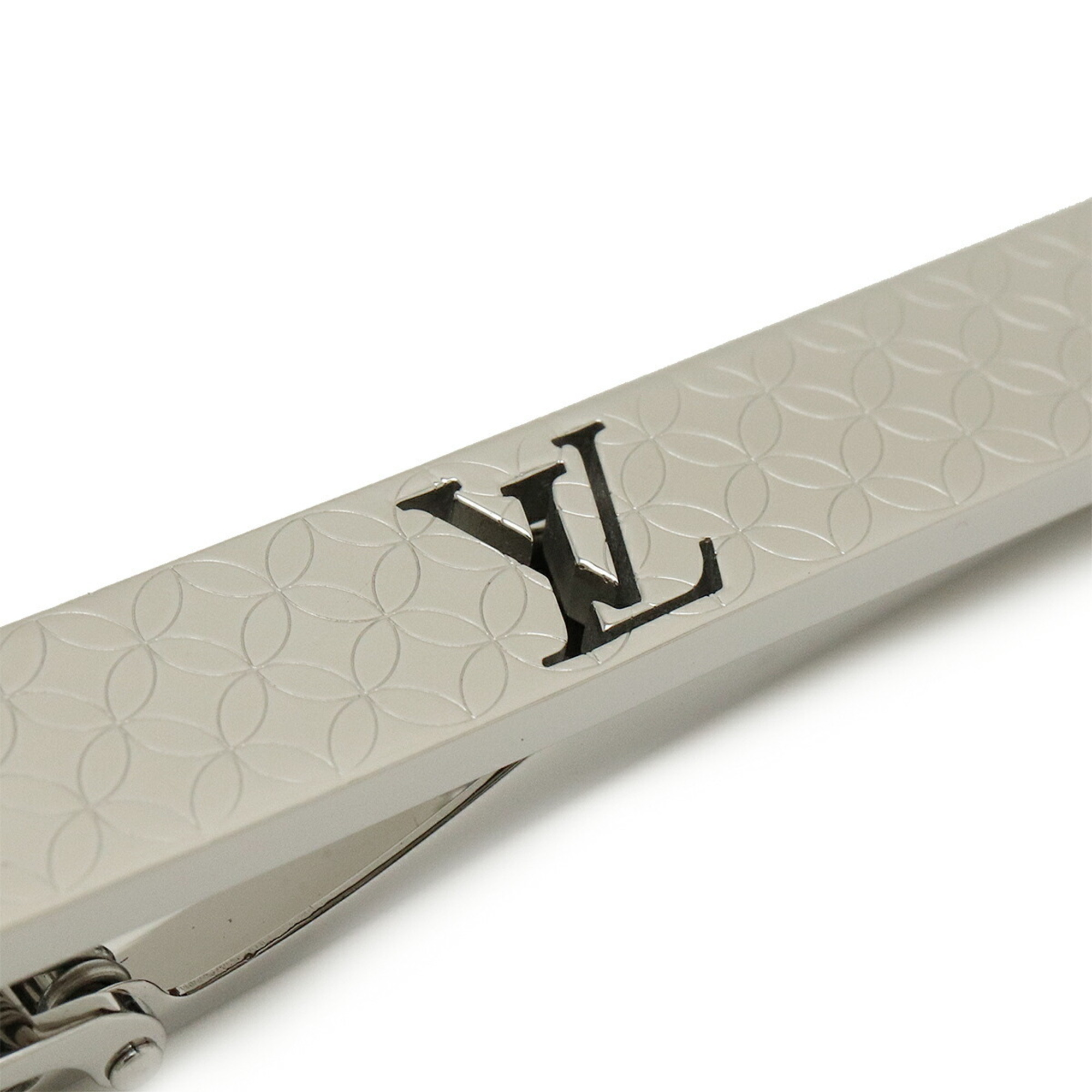 Finished LOUIS VUITTON Louis Vuitton Pants Cravat Champs Elysees Tie Pin Bar Clip Steel Silver M65042