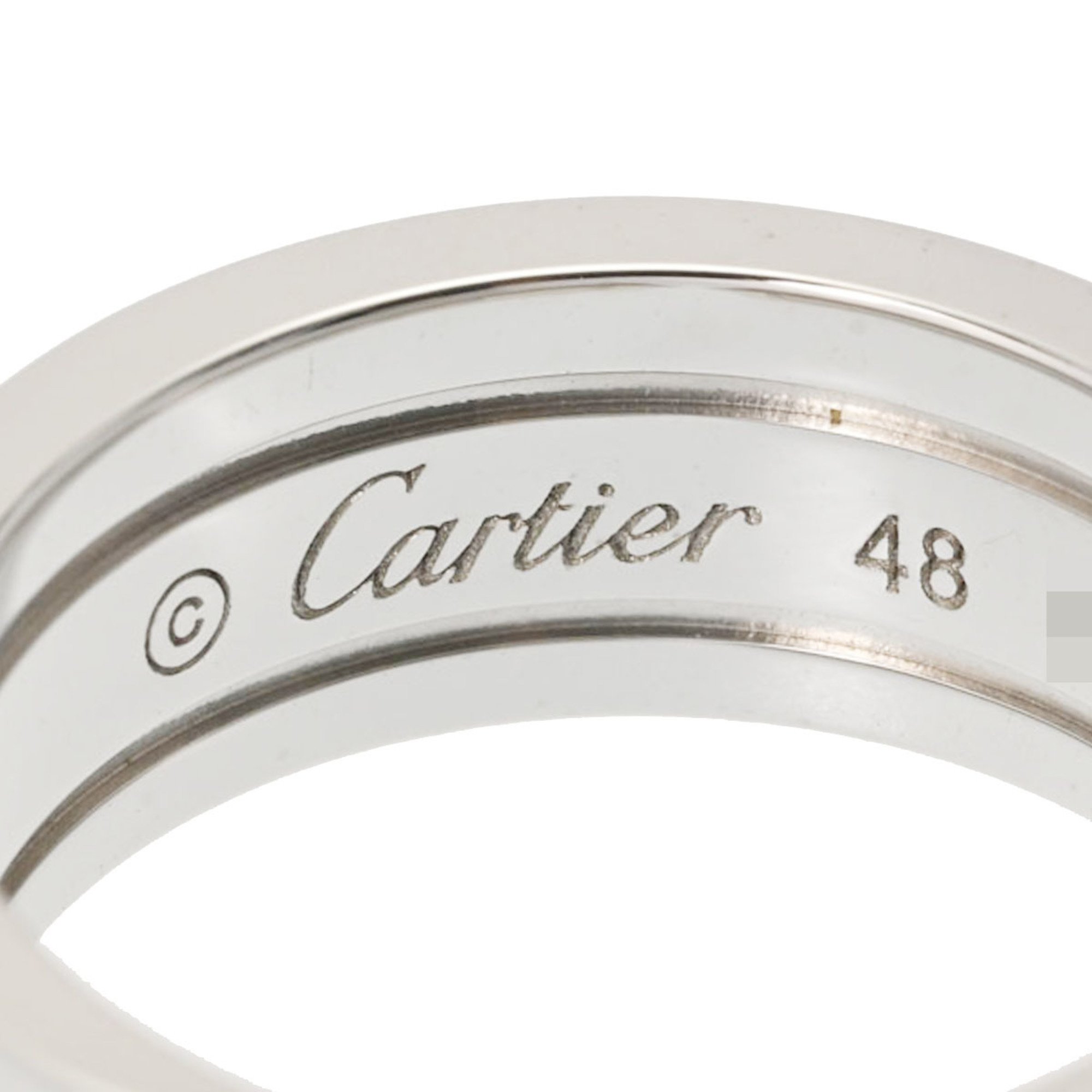CARTIER Cartier C2 #48 - No. 8 Women's K18 White Gold Ring