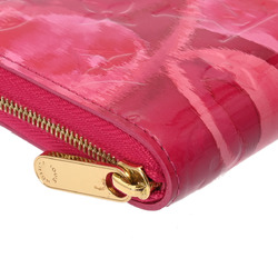 LOUIS VUITTON Vernis Ikat Flower Zippy Coin Purse Rose Andian M90523 Women's Monogram Case