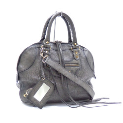 Balenciaga Handbag Classic Bowling Women's Dark Gray Leather 319371 A2229883