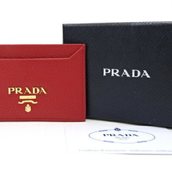 Prada Card Case 1MC208 Red Leather Pass Ladies PRADA