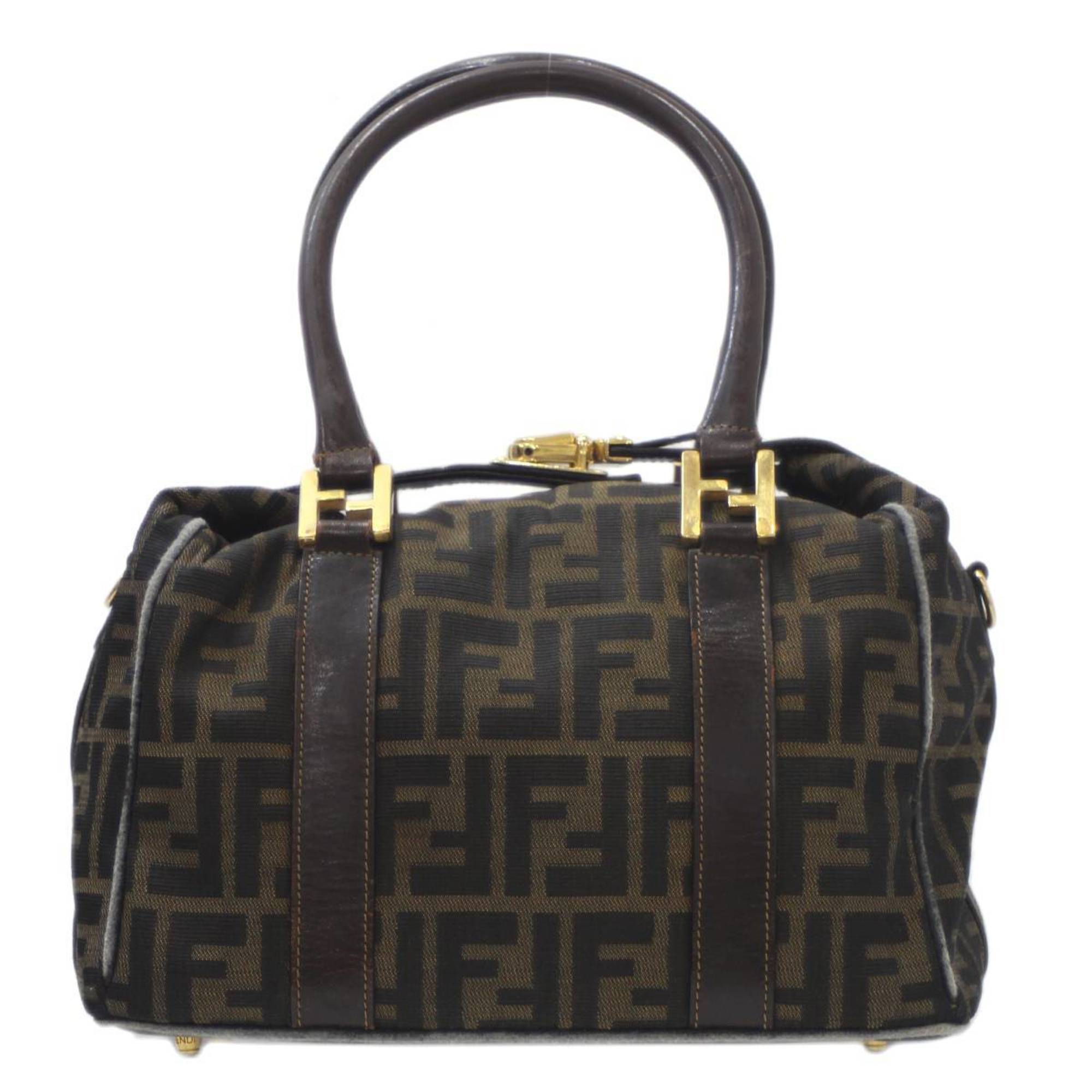 FENDI 2way bag handbag shoulder zucca pattern brown