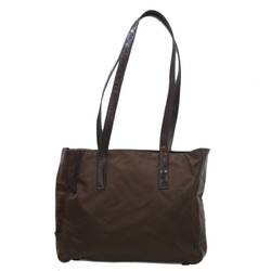 PRADA shoulder bag nylon, leather brown