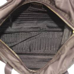 PRADA shoulder bag nylon, leather brown