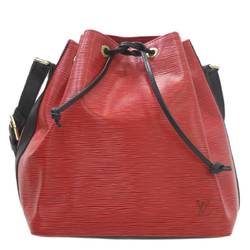 LOUIS VUITTON Petit Noe Shoulder Bag Epi Black x Red M44172 AR0946